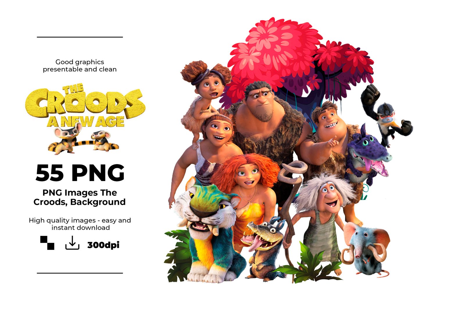 The Croods, The Croods PNG, The Croods characters, The Croods imagenes, Clip art, Sublimation , Instant download, High resolution