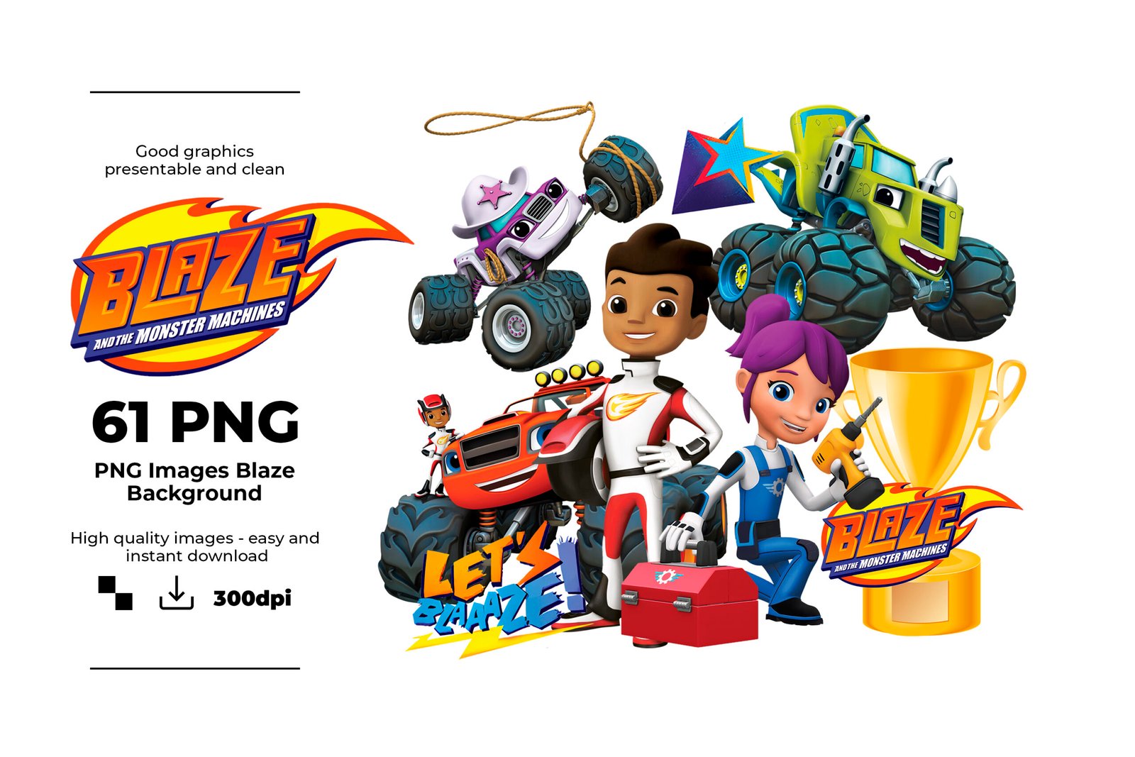 Blaze and the Monster Machines, Blaze and the Monster Machines PNG, Blaze and the Monster Machines characters, Blaze and the Monster Machines imagenes, Clip art, Sublimation , Instant download, High resolution