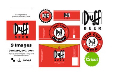 Duff Beer, Duff Beer Svg, Eps, Pdf, Png, Duff Beer Bundle, Duff Beer Cricut, Duff Beer Characters, Silhouette, Sublimation, High Resolution, Instant Download