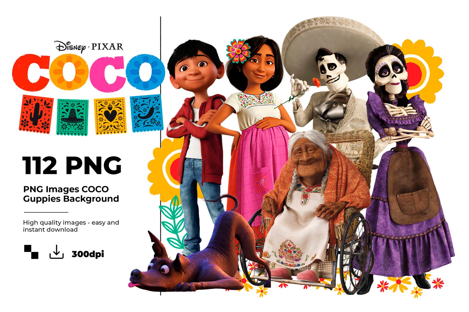 Coco Disney, Coco Disney PNG, Coco Disney characters, Coco Disney imagenes, Clip art, Sublimation , Instant download, High resolution