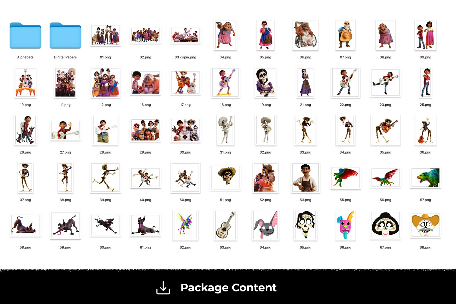 Coco Disney, Coco Disney PNG, Coco Disney characters, Coco Disney imagenes, Clip art, Sublimation , Instant download, High resolution - Image 3