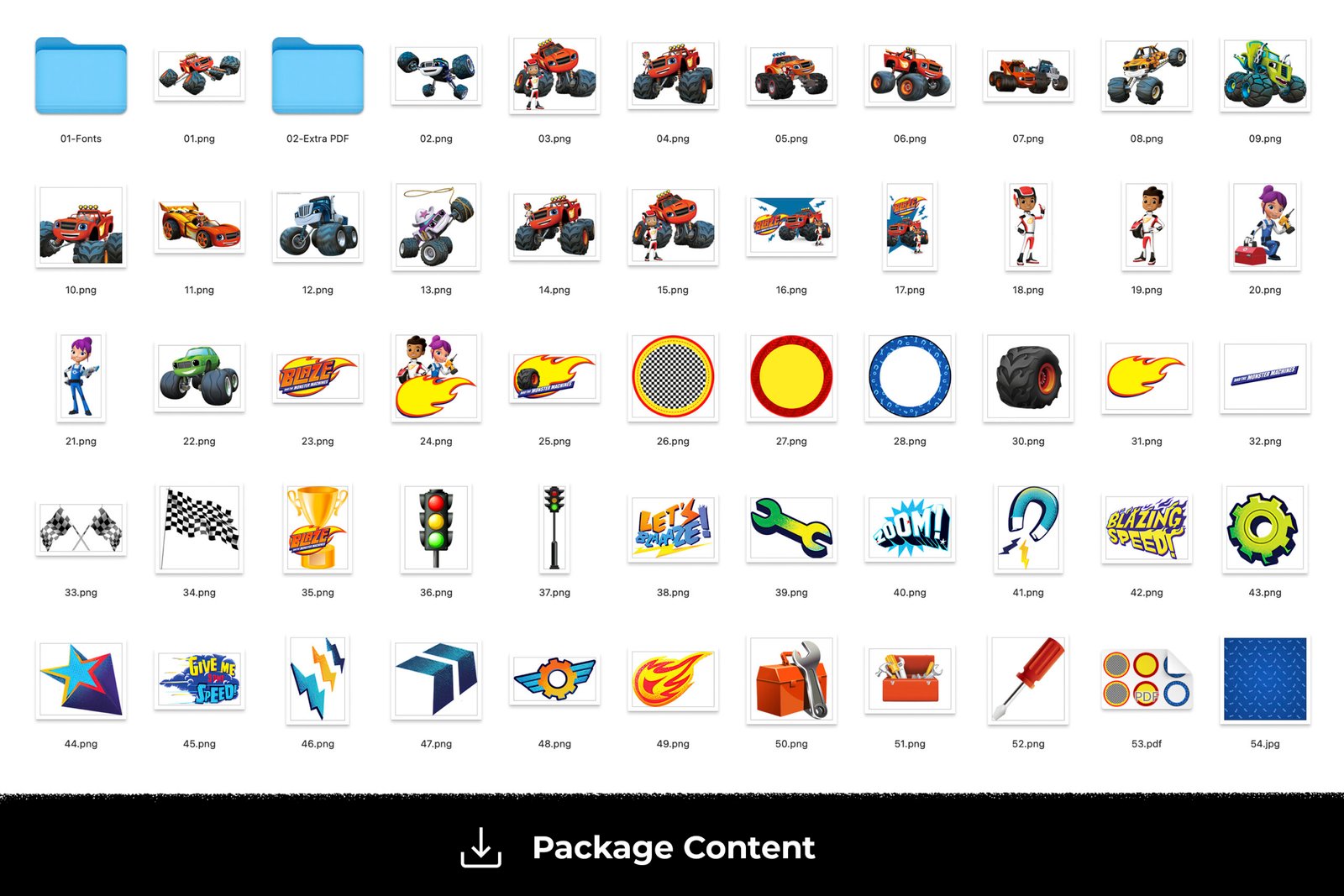 Blaze and the Monster Machines, Blaze and the Monster Machines PNG, Blaze and the Monster Machines characters, Blaze and the Monster Machines imagenes, Clip art, Sublimation , Instant download, High resolution - Image 3