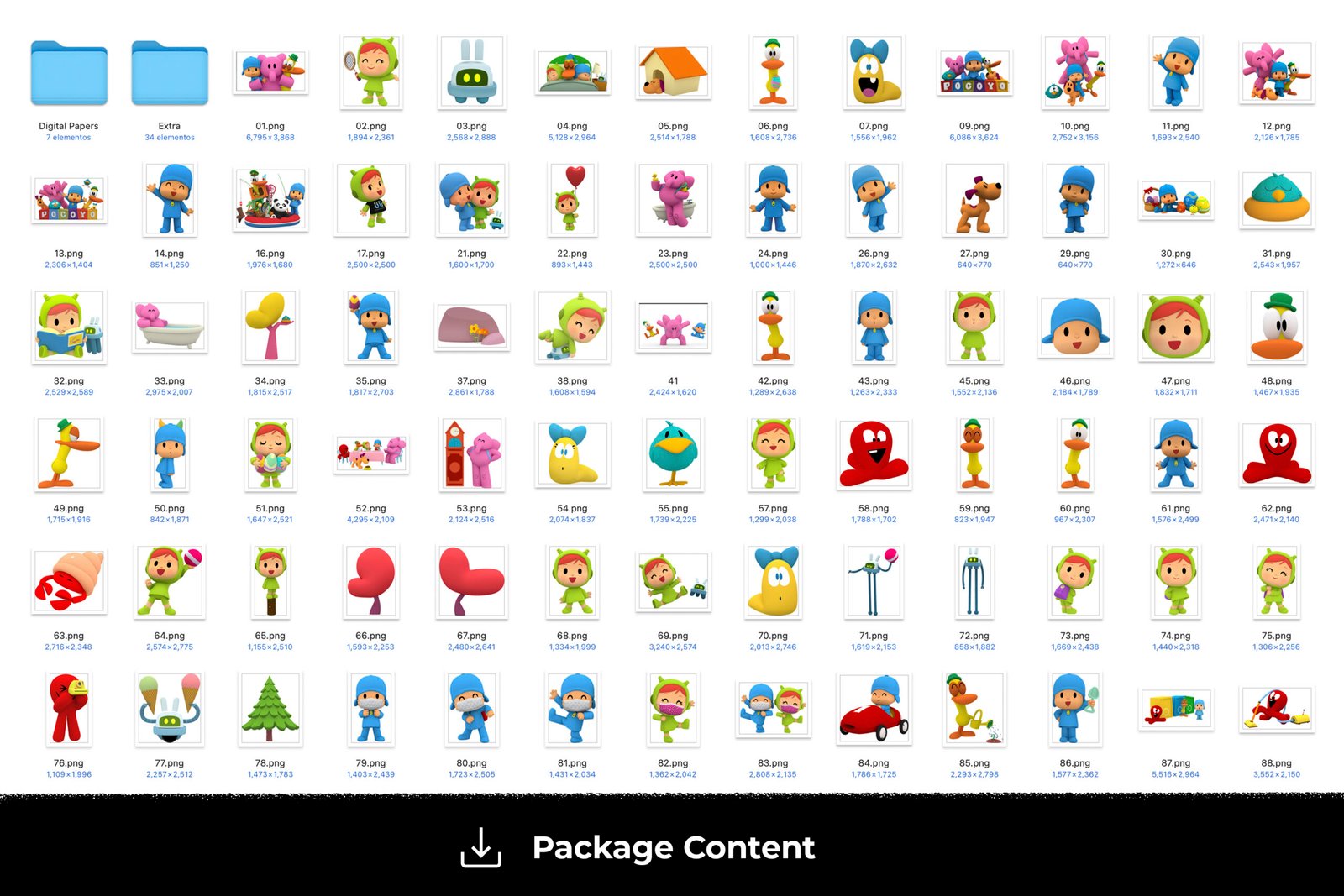 Pocoyo, Pocoyo PNG, Pocoyo characters, Pocoyo imagenes, Clip art, Sublimation , Instant download, High resolution - Image 4