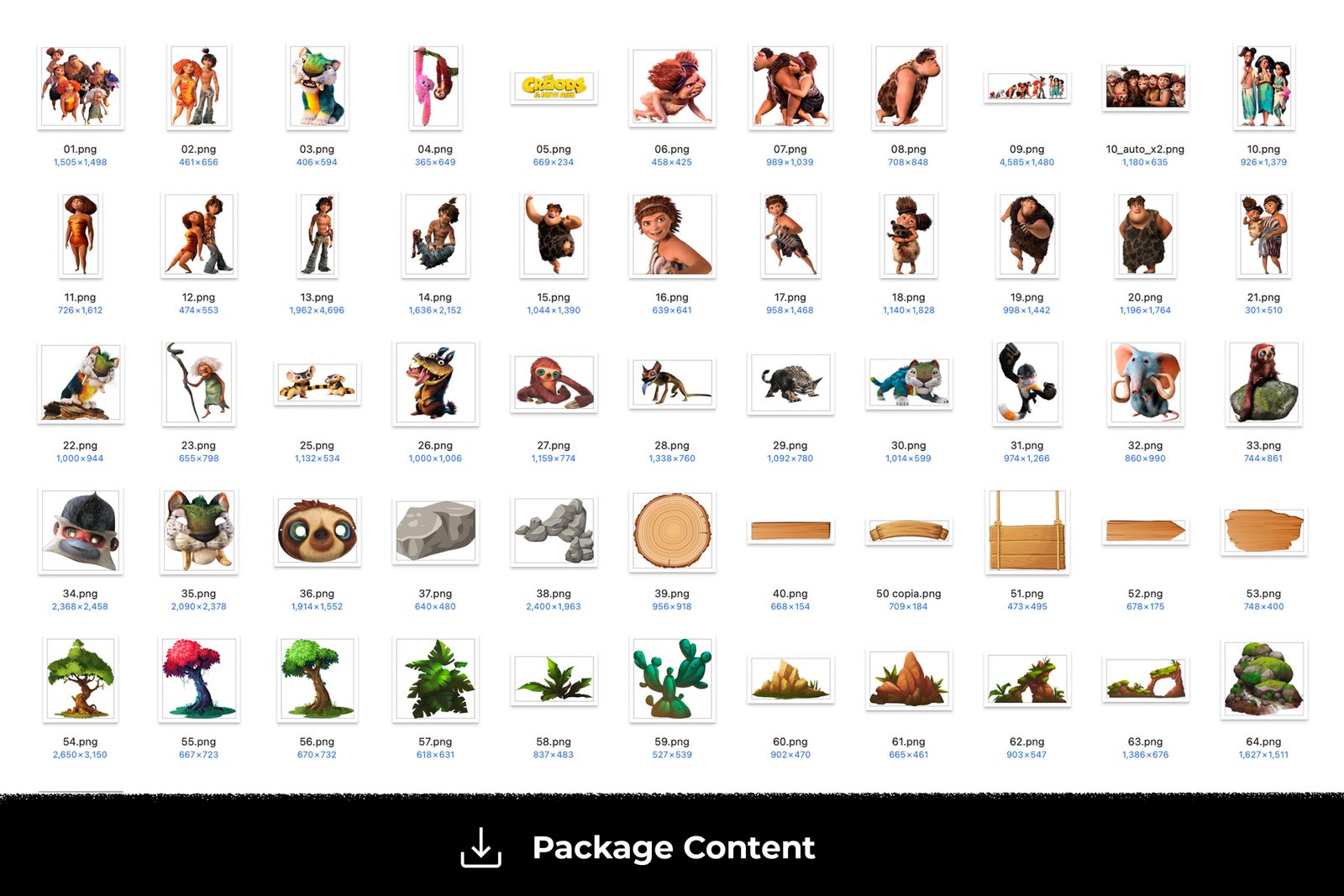 The Croods, The Croods PNG, The Croods characters, The Croods imagenes, Clip art, Sublimation , Instant download, High resolution - Image 3