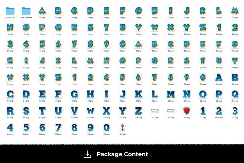 Paw Patrol, Paw Patrol Alphabets PNG, Paw Patrol Alphabets characters, Paw Patrol Alphabets imagenes, Clip art, Sublimation , Instant download, High resolution - Image 7