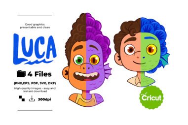 Luca, Luca Svg, Eps, Pdf, Png, Luca Bundle, Luca Cricut, Luca Characters, Silhouette, Sublimation, High Resolution, Instant Download