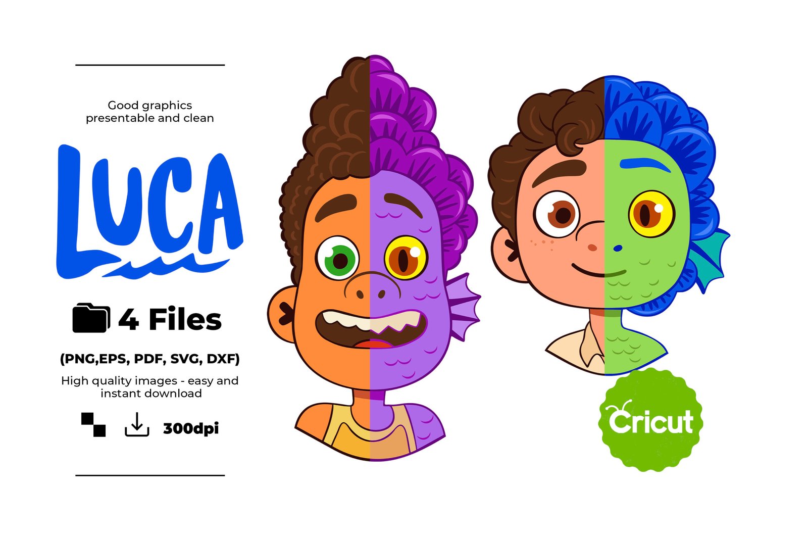 Luca, Luca Svg, Eps, Pdf, Png, Luca Bundle, Luca Cricut, Luca Characters, Silhouette, Sublimation, High Resolution, Instant Download