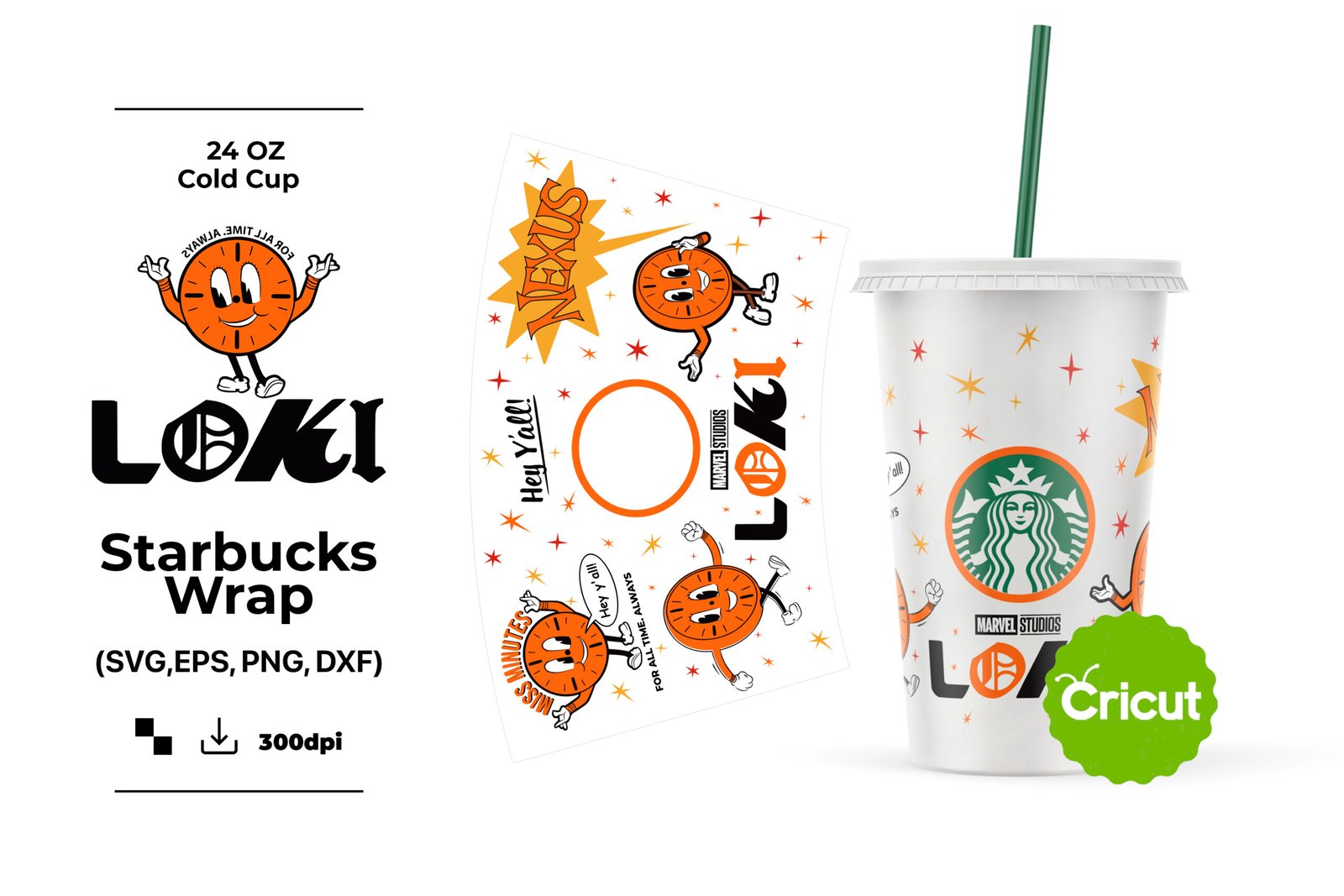 LOKI Miss Minutes SVG, cut file, Bugs SVG file for starbucks venti cup, png dxf svg wrap files for cricut, silhouette