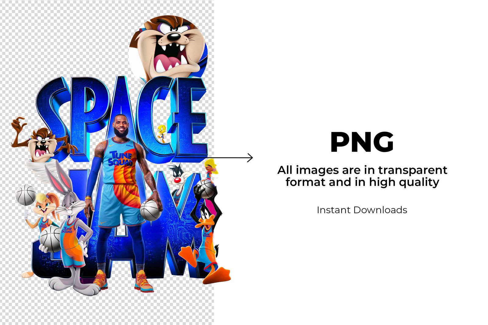 Space Jam A new legacy, Space Jam 2 PNG, Space Jam 2 Characters, Space Jam Clip art, Sublimation , Instant download, High resolution - Image 2