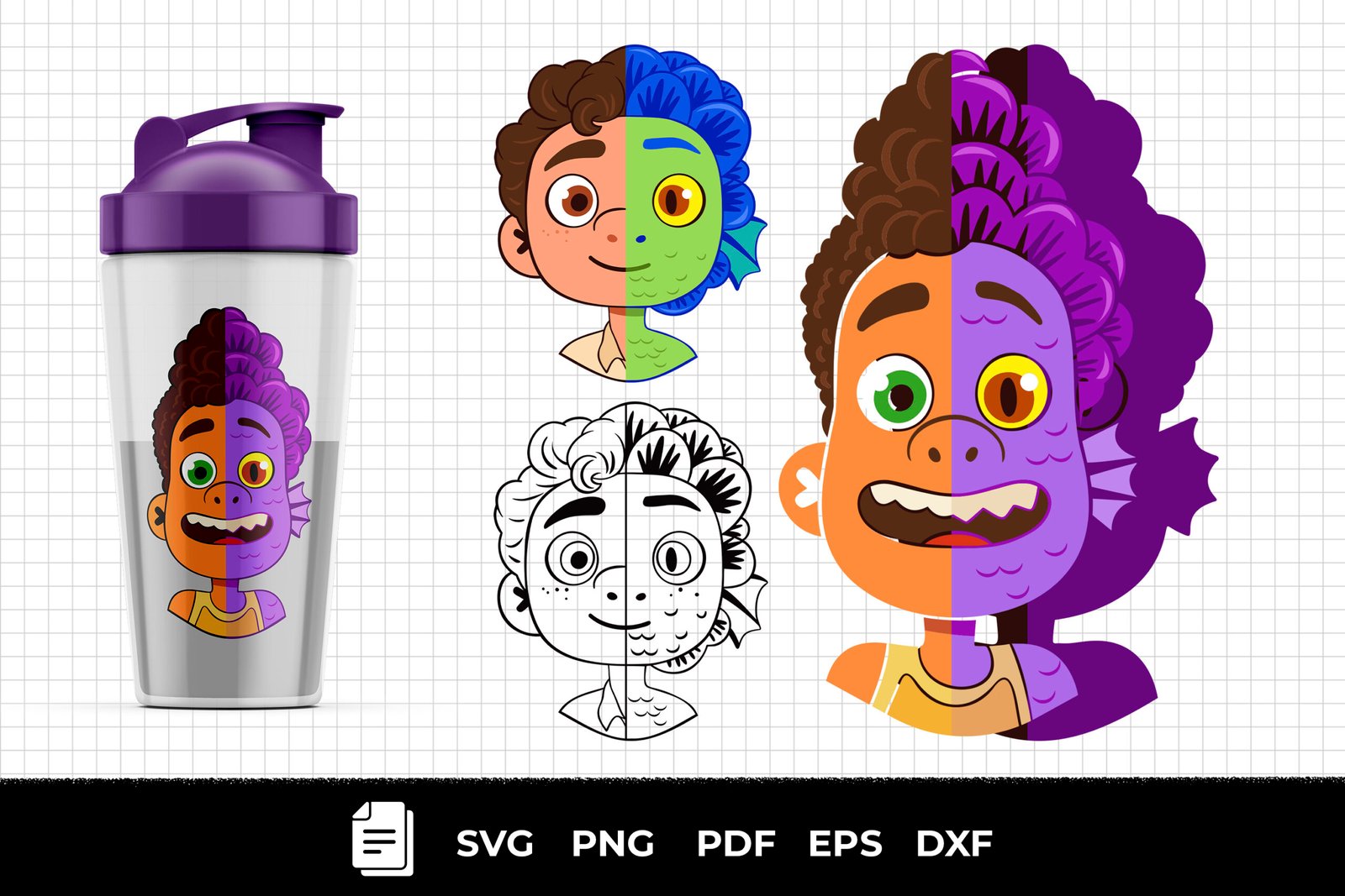 Luca, Luca Svg, Eps, Pdf, Png, Luca Bundle, Luca Cricut, Luca Characters, Silhouette, Sublimation, High Resolution, Instant Download - Image 4