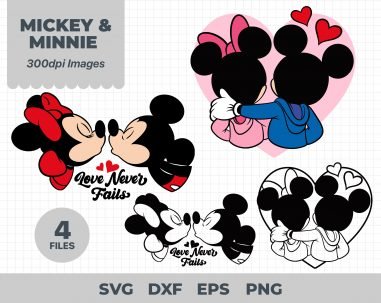 Mickey and Minnie Love, Mickey and Minnie Svg, Eps, Pdf, Png, Mickey and Minnie Bundle, Mickey and Minnie Cricut, Mickey and Minnie Valentines Day, Mickey Love Svg, Minnie Love Svg, Silhouette, Sublimation, High Resolution, Instant Download