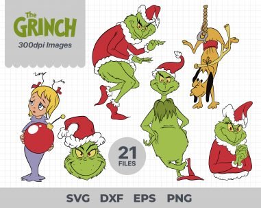 Grinch SVG, Christmas SVG, Layered, svg png jpg dxf eps Cricut Silhouette Cutting Files, Instant Download