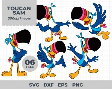 Toucan Sam, Toucan Sam Svg, Eps, Pdf, Png, Toucan Sam Bundle, Toucan Sam Cricut, Toucan Sam Characters, Silhouette, Sublimation, High Resolution, Instant Download