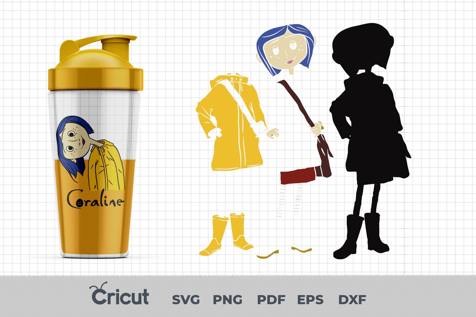 Coraline, Coraline Svg, Eps, Pdf, Png, Coraline Bundle, Coraline Cricut, Coraline Characters, Silhouette, Sublimation, High Resolution, Instant Download - Image 2