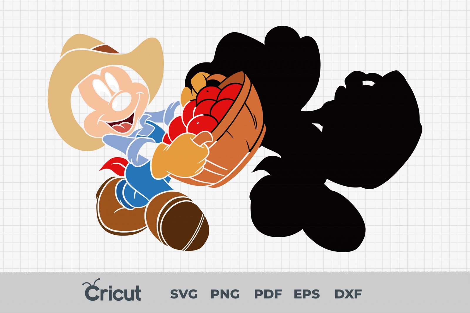 Mickey Mouse Farmer, Mickey Mouse Farmer Svg, Eps, Pdf, Png, Mickey Mouse Farmer Bundle, Mickey Mouse Farmer Cricut, Mickey Mouse Farmer Characters, Silhouette, Sublimation, High Resolution, Instant Download - Image 2