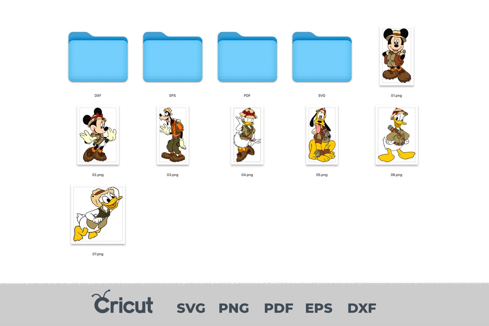 Mickey Safari SVG, Mickey SVG, Minnie SVG, Pluto Svg, Daisy Svg, Donald Svg, Goofy Svg, Safari Svg , Zoo Svg, Mickey Safari Cricut - Image 3