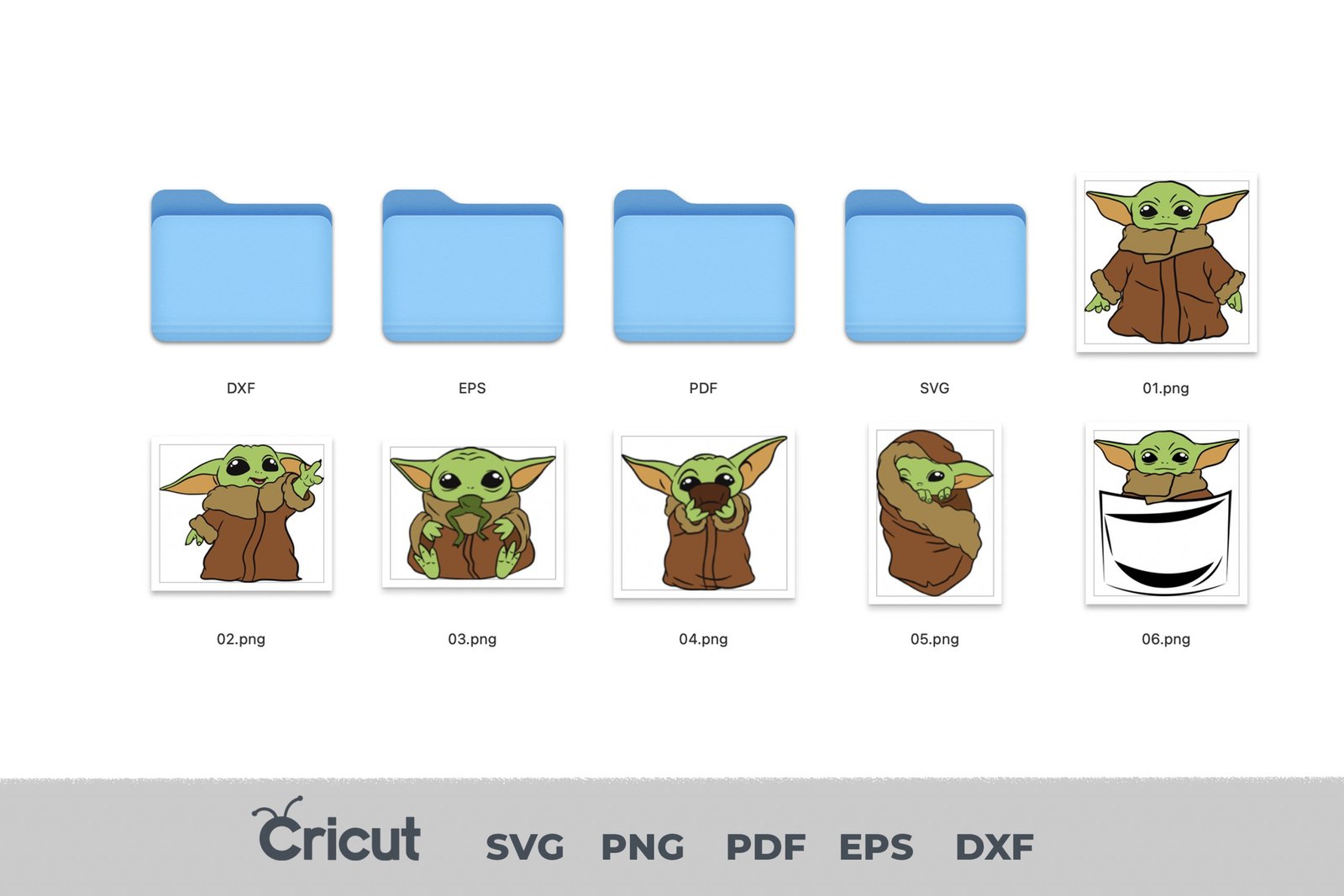 Baby Yoda, Baby Yoda Svg, Eps, Pdf, Png, Baby Yoda Bundle, Baby Yoda Cricut, Baby Yoda Characters, Silhouette, Sublimation, High Resolution, Instant Download - Image 3