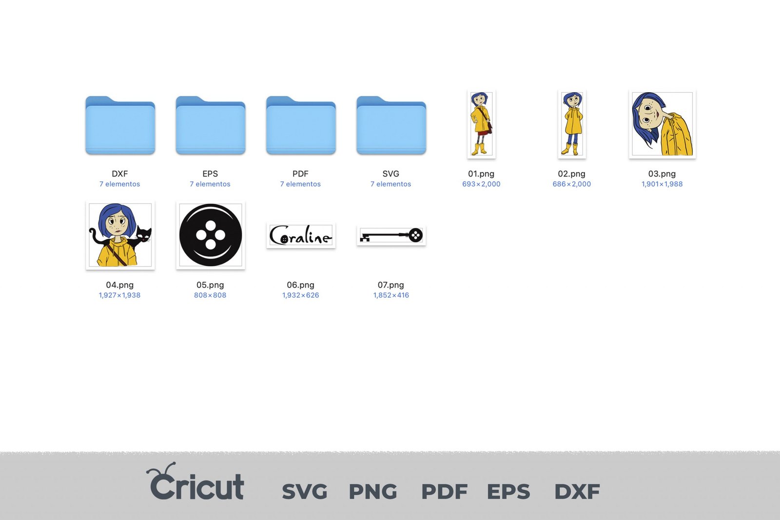 Coraline, Coraline Svg, Eps, Pdf, Png, Coraline Bundle, Coraline Cricut, Coraline Characters, Silhouette, Sublimation, High Resolution, Instant Download - Image 3