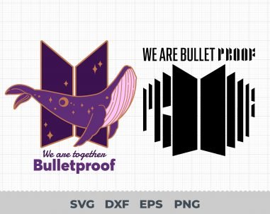 BTS Proof Album logo bundle - svg png dxf eps - We Are Bulletproof - Cricut, Silhouette cut file - Vinyl, prints - Digital, Instant download