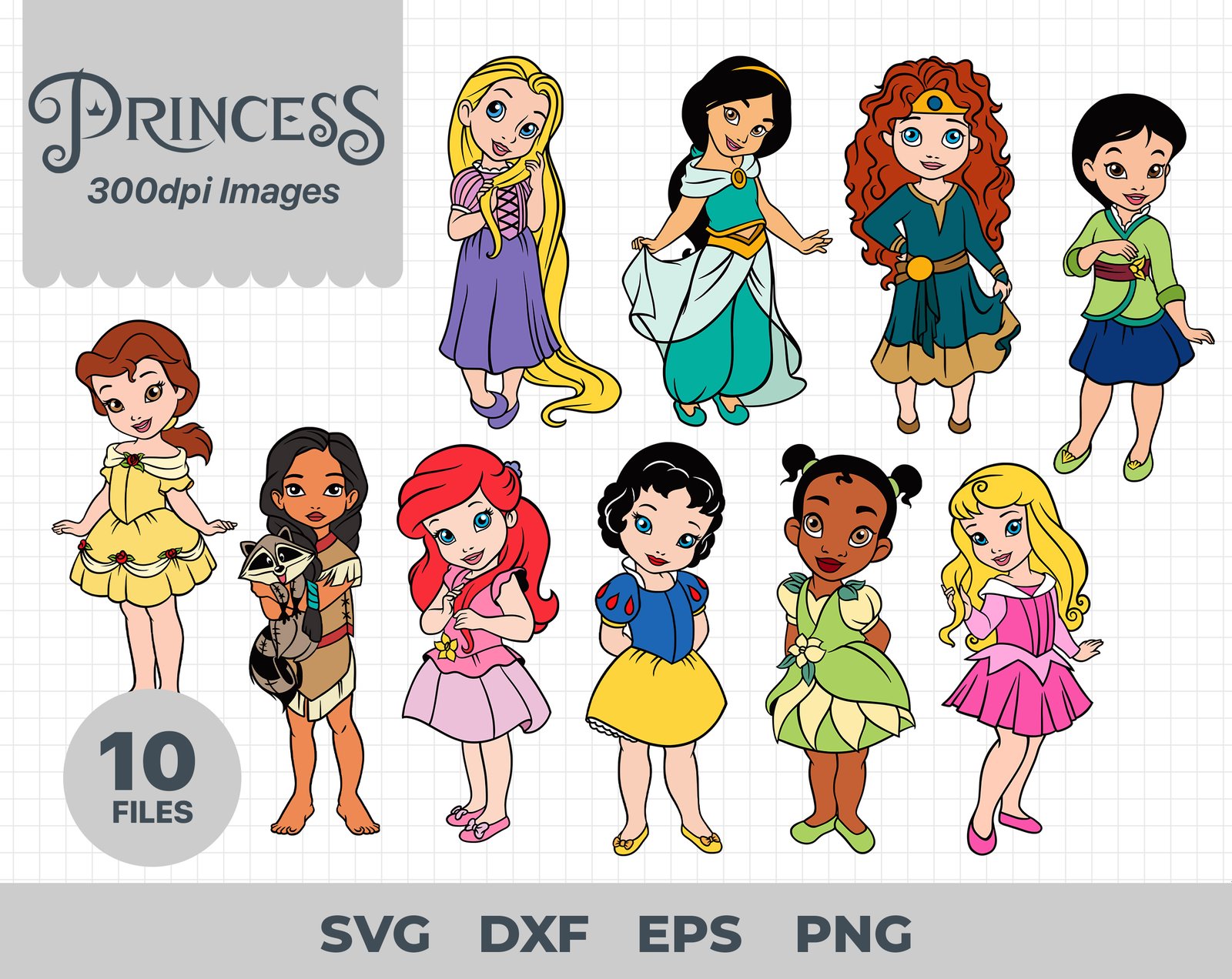 Baby Disney Princess Svg, Disney Princess Bundle svg, Baby Disney Princess Cricut, Baby Disney Princess Characters svg, Baby Disney Princess cricut