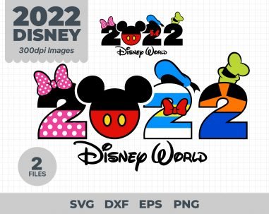 Disney World Font 2022 Svg, Mickey Mouse And Gang Font Svg