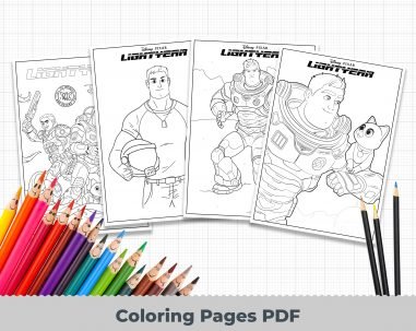 Lightyear Coloring Pages | Lightyear Birthday | Lightyear Invitation | Kids Buzz Party