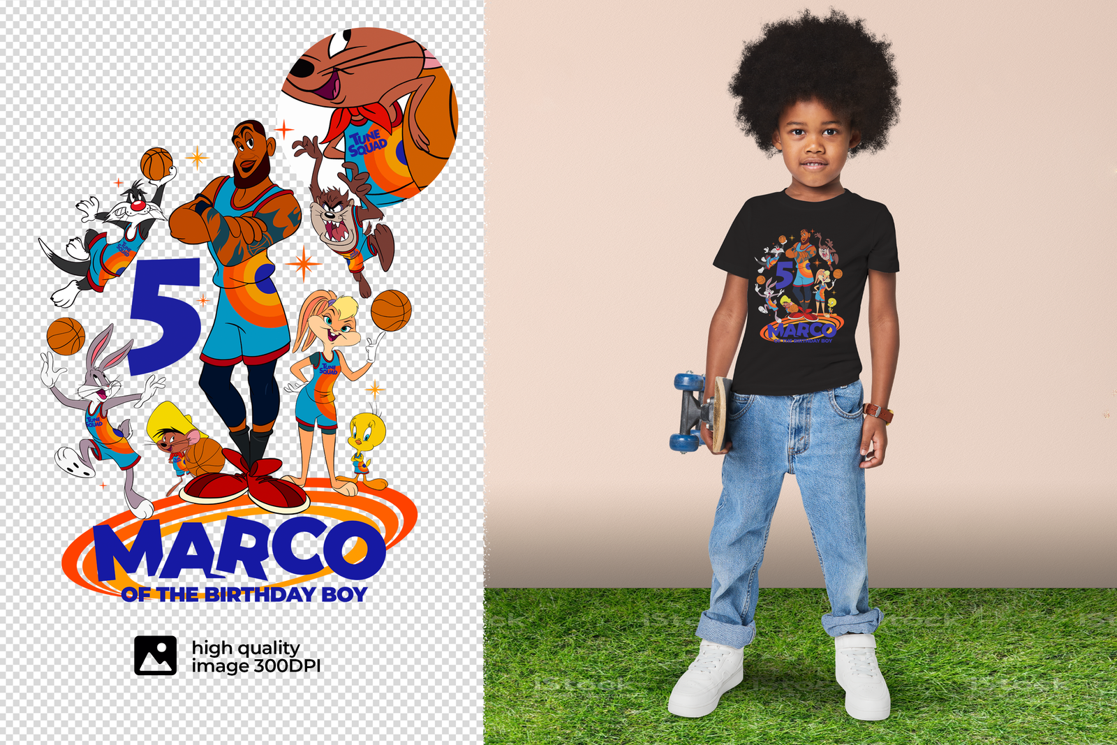 Space Jam 2 Personalized, Cake Topper Space Jam, Space Jam 2 png, Space Jam Custom, Feliz Cumpleaños Topper Space Jam, A new legacy - Image 3