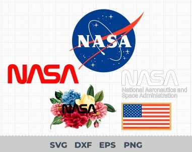 Logo Nasa SVG, Design Logo Nasa SVG, Logo Nasa Bundle SVG , Silueta Logo Nasa svg, Logo nasa Cricut