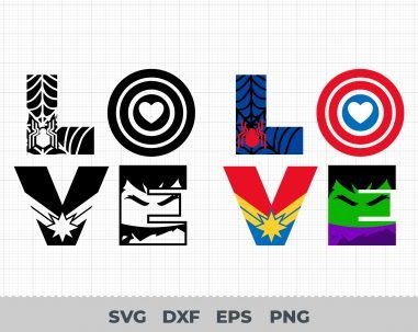 Love Marvel SVG, Marvel Love SVG, Avengers SVG, Avengers Love Svg, Love Marvel logo Svg, Love Marvel  Cricut