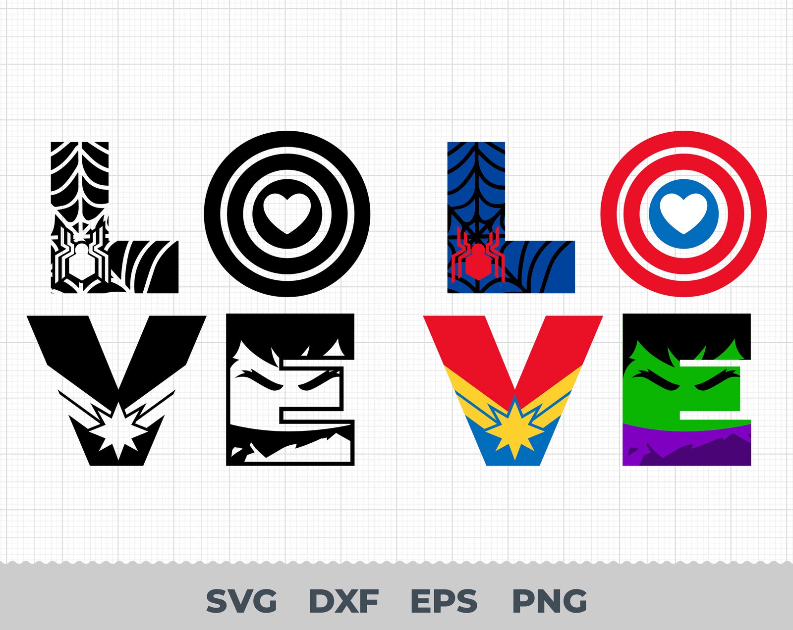 Love Marvel SVG, Marvel Love SVG, Avengers SVG, Avengers Love Svg, Love Marvel logo Svg, Love Marvel Cricut