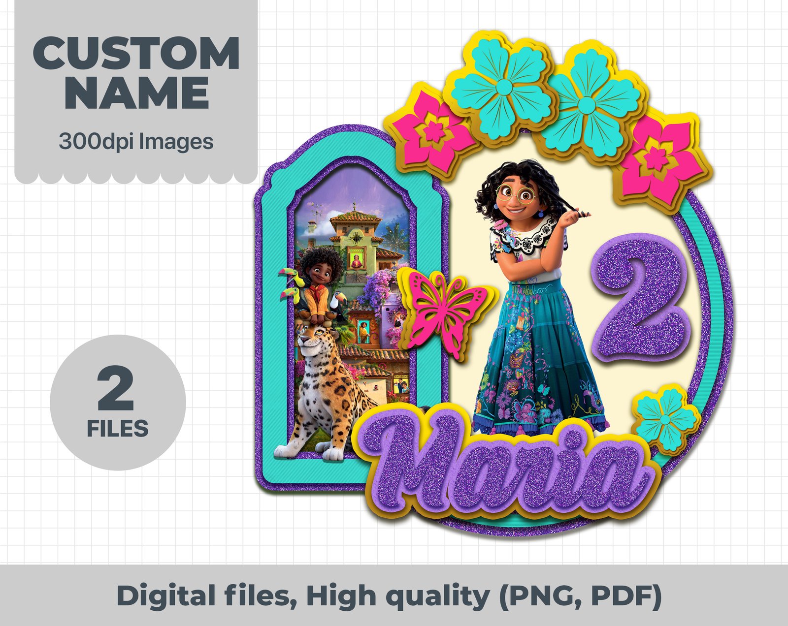 Encanto Personalizado, Encanto Custom, Encanto logo Custom, Encanto PNG Files, Encanto Images, Encanto Cake topper