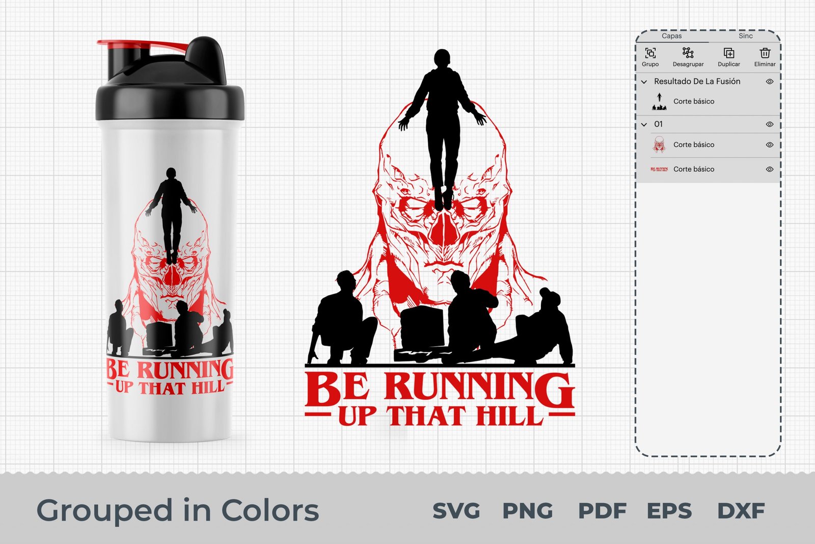 Stranger thing SVG, Vecna SVG, Stranger Thing Max Floating SVG, Be Running Up That Hill SVG - Image 2