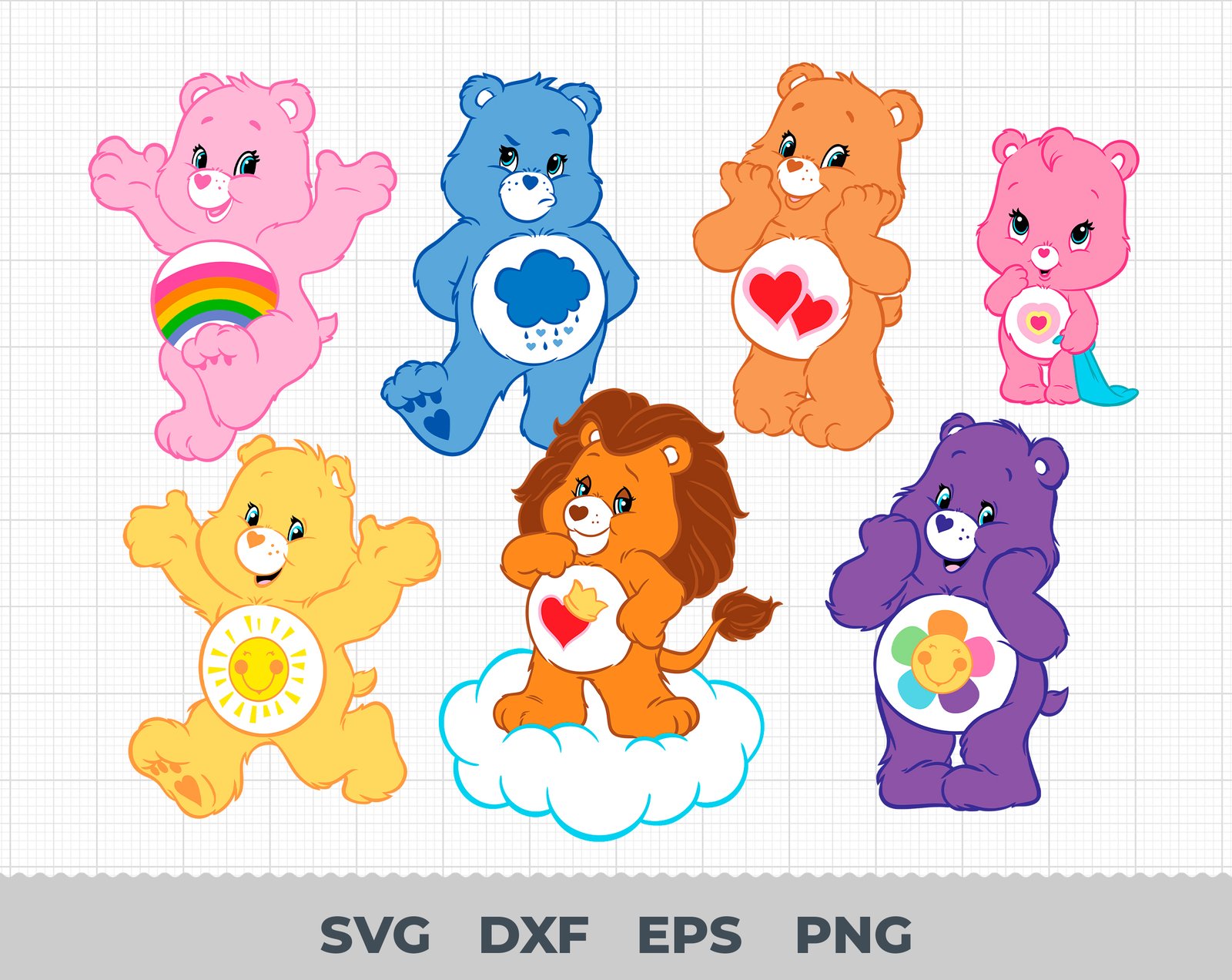 Care Bears SVG, Care Bears SVG Bundle , layered Care Bears svg, Care Bears Cricut, Care Bears Bundle