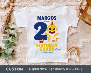 Baby Shark Birthday Shirt, Custom Baby Shark, Custom Baby Shark SVG Bundle, Custom Birthday Shirts