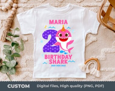 Baby Shark Birthday Shirt, Custom Baby Shark, Custom Baby Shark SVG Bundle, Custom Birthday Shirts