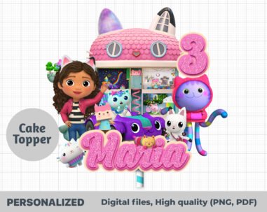 gabby's dollhouse-Cake-Topper