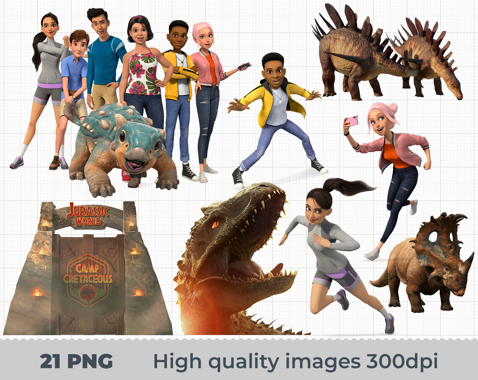 Jurassic world Camp Cretaceous png, Camp Cretaceous png, Camp Cretaceous characters, Jurassic world Camp Cretaceous clipart