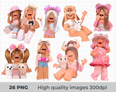 Roblox girls clipart